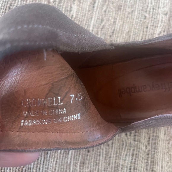 Jeffrey Campbell Cromwell Suede Taupe Brown Cut Out Western Ankle Boots booties - Picture 7 of 7